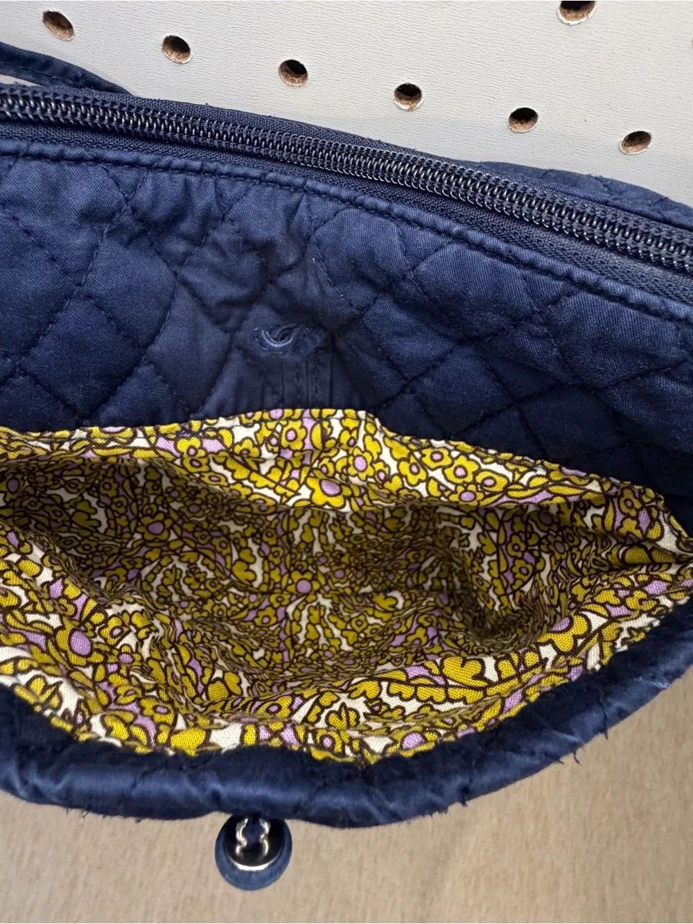 Vera Bradley Navy Blue Quilted Hipster Crossbody Bag Retired Solid